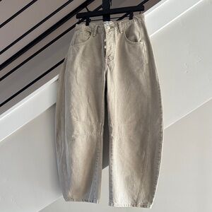 Free People We The Free Mid-Rise Barrel Jeans- Size 26